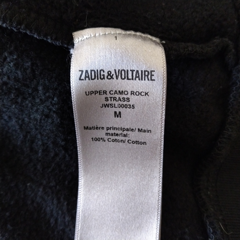 Zadig & Voltaire Black Crewneck Sweater Rock Graphic - Picture 3 of 4